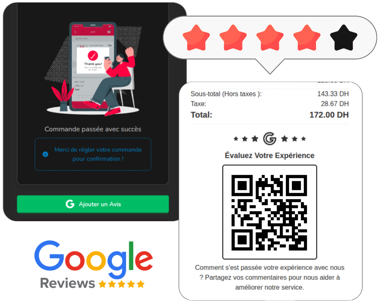 avis google restaurant maroc